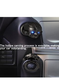 SYOSI Car Engine Ignition Start Stop Button Cover Push Start Button Ring Car Interior Protective Switch Button Cover Universal Anti Scratch Decorative Stickers(Titanium Black)  - Image 5