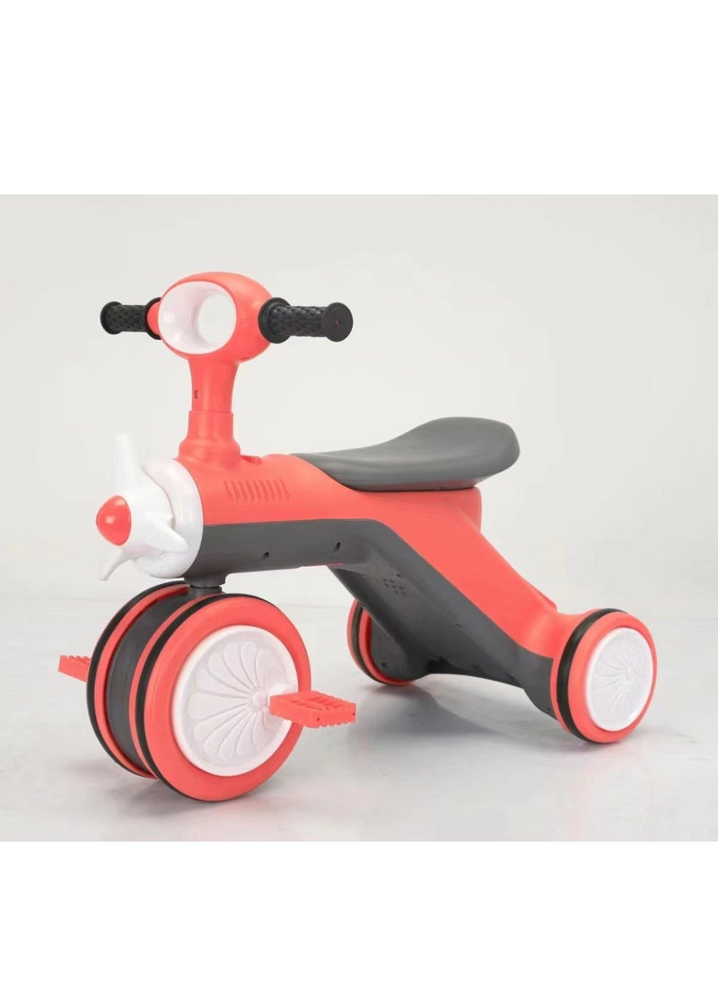 Factory Price - Kids Balancing Ride-On Scooter with Peddals and  Handle Bar - Red - Image 1