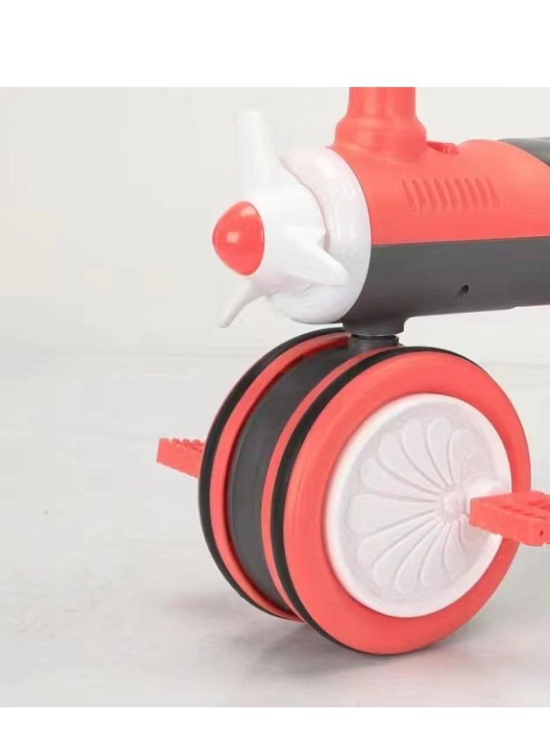 Factory Price - Kids Balancing Ride-On Scooter with Peddals and  Handle Bar - Red - Image 1