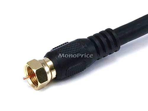 Monoprice 103033 25Feet RG6 Quad Shield CL2 Coaxial Cable with F Type Connector Black - Image 3