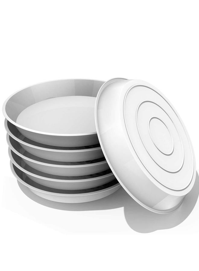 UPMCT 6 Pack Plant Saucer, 4 6 8 10 12 Inch Durable Plant Tray Flower Pot Saucer Round Pallets for Indoors and Outdoor, Plant Container Accessories (8 Inch, White) - Image 1
