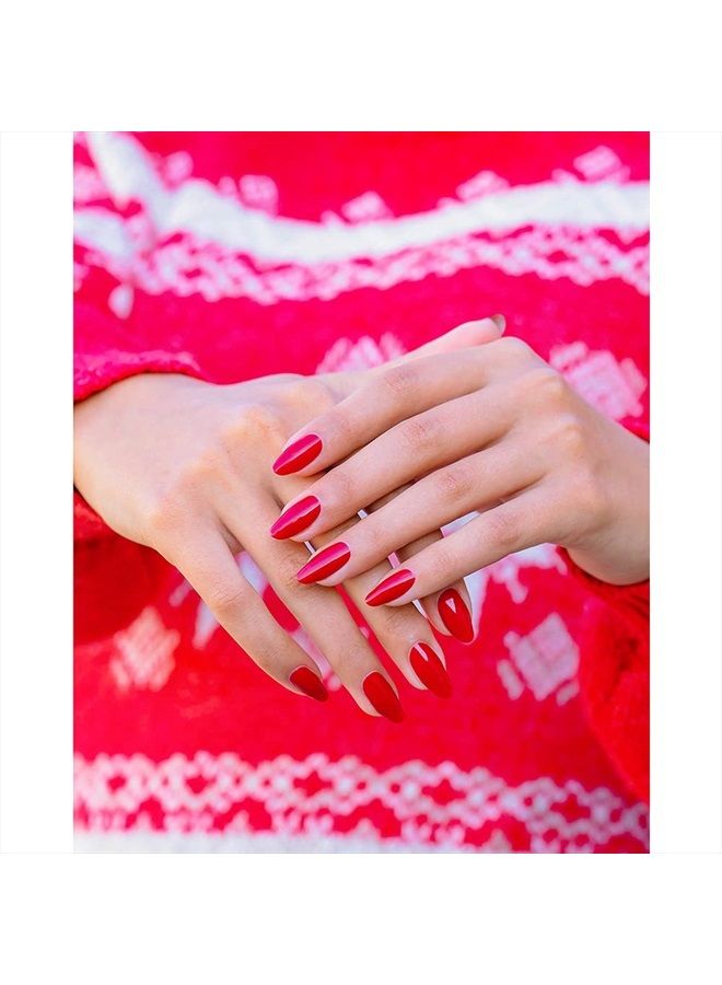 Gelish MINI Holiday Shake Up The Magic! Collection (Stilettos In The Snow) Red Gel Nail Polish, Red Nail Colors, Red Gel Nail Colors, 0.3 oz - Image 5