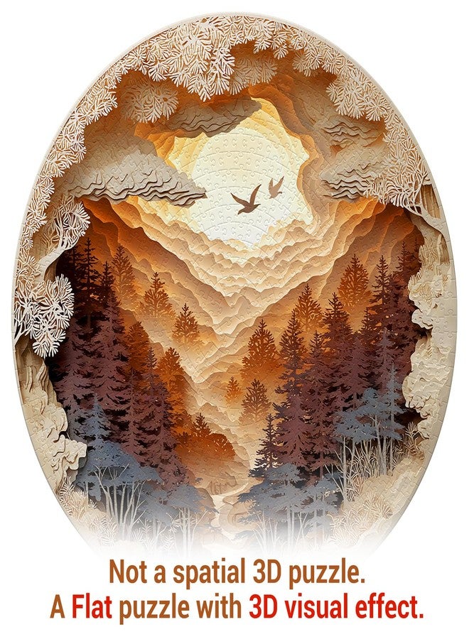 DOCRAGI 1000 Piece Puzzle for Adults - 3D Cave Forest Jigsaw Puzzles Paper-Cutting Art - Brain Teaser Adult Puzzles -Impossible Hard Difficult Challenging Puzzle- Christmas Birthday Gifts for Women/Men - Image 5