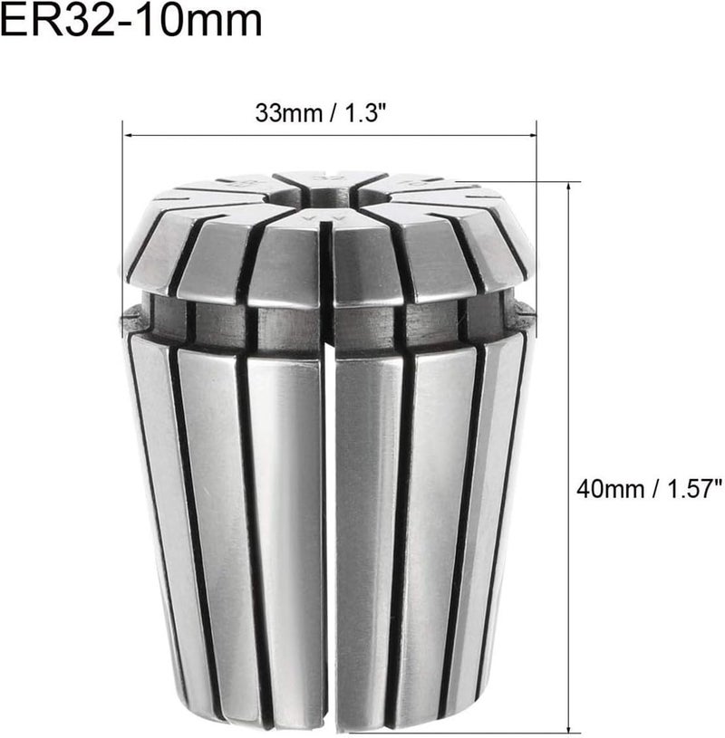 MECRAAF ® ER32 High Precision Spring Collet for CNC Workholding Engraving Collets Machine and Milling Lathe Chuck Tool (Pack of 1) (ER 32, 10-9 mm) - Image 2
