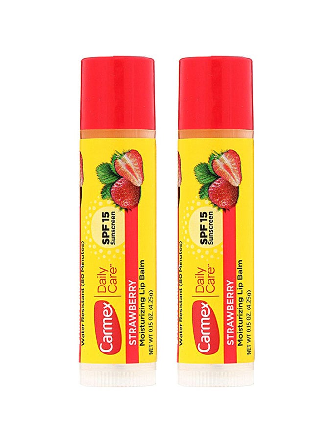 CARMEX 2-Piece Strawberry Moisturizing Lip Balm 4.25grams - Image 1
