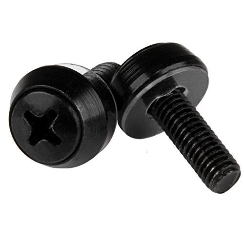StarTech.com M5 x 12mm - Screws - 50 Pack, Black - M5 Mounting Screws for Server Rack & Cabinet , TAA (CABSCREWSB) - Image 1