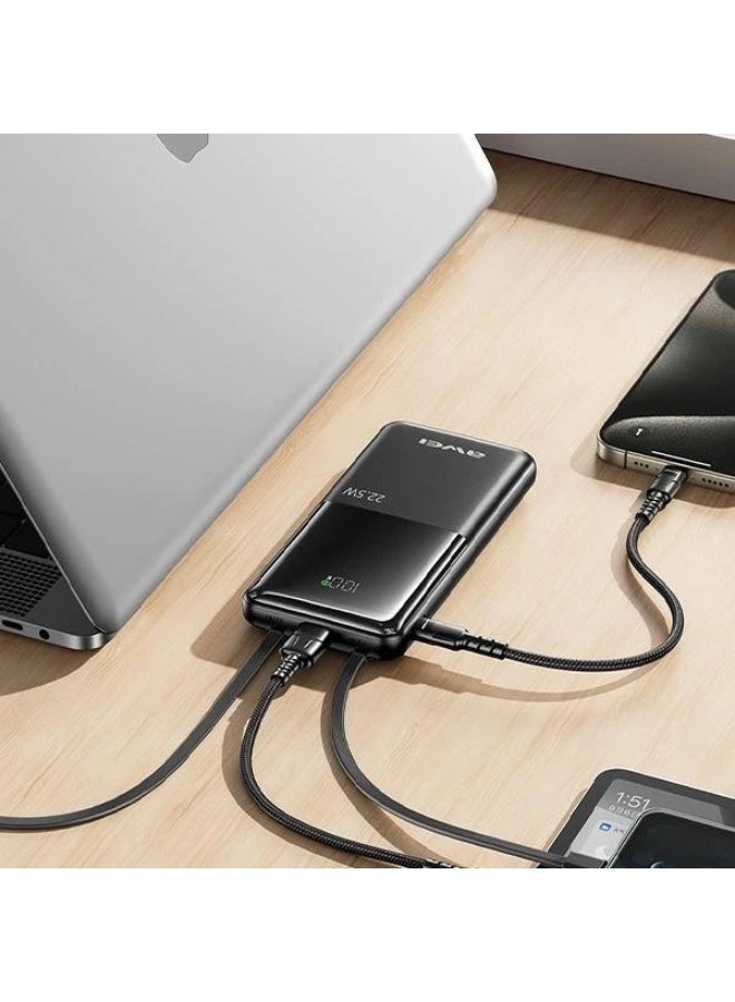 Awei Power bank 10000mAh P76K 22,5W 4 charging output - Image 1