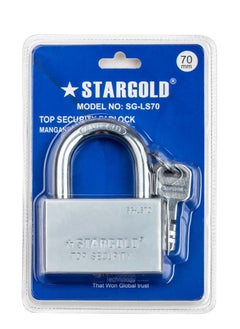 Stargold Padlock 70MM Iron Brass Body With 4 Keys  - Image 2