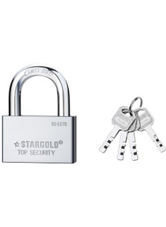Stargold Padlock 70MM Iron Brass Body With 4 Keys  - Image 1