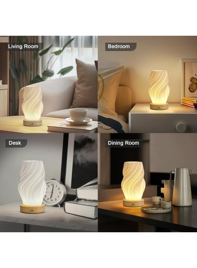 مصباح طاولة مزود بغطاء مطبوع بتقنية الطباعة ثلاثية الأبعاد وإضاءة LED قابلة للتعتيم - Image 5