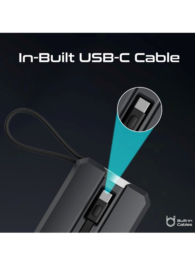بروميت حزمة طاقة محمولة عالمية فائقة الصغر بقدرة 10000 مللي أمبير في الساعة مع كابل USB-C مدمج بقوة 30 وات ومنفذ توصيل طاقة USB-C وشاحن ساعة Apple وشاشة LED وحماية الشحن لهاتف iPhone 15 وNeo-10 - Image 5