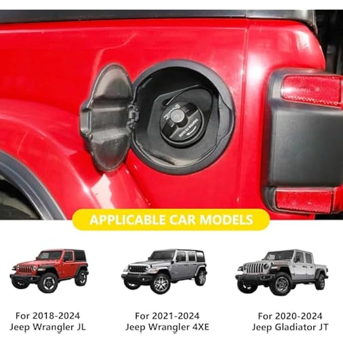 ريحني غطاء وقود الحزام مناسب لجيب رانجلر JL 24 باب 4XE JT 20182024 ملحقات خزان الوقود حبل حبل تعبئة الوقود حبل الوقود حبل الوقود الحبل الغازي - Image 3