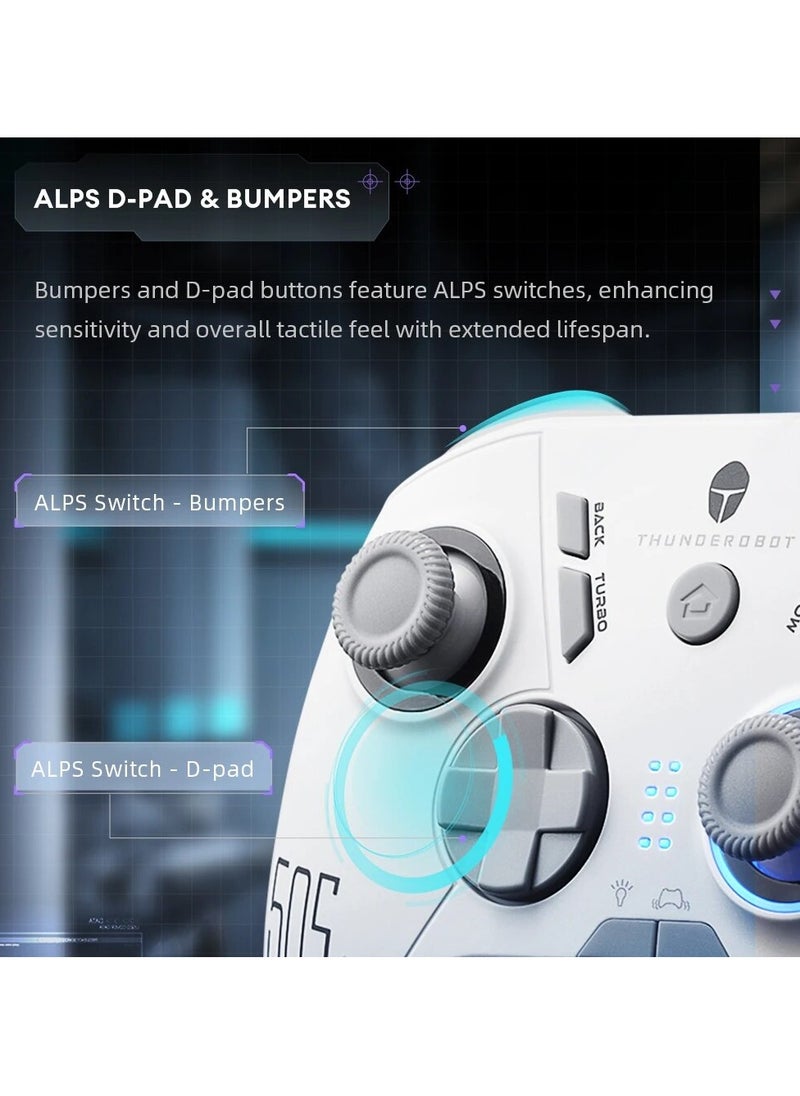 ThundeRobot - THUNDEROBOT G50S Wireless Gaming Controller Hall Effect Joystick Triggers Gamepad 1000Hz Polling Rate For Switch PC Android IOS - Image 1