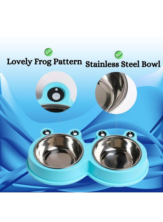 Cat Toy And Bowl Combo For Cat And Kittens - (Cat Happy Circle + Frog Face Bowl) | Cat Happy Circle With Ball Bell & Teasing Stick | 2-In-1 Cat Bowl Food And Water Feeder - Image 5
