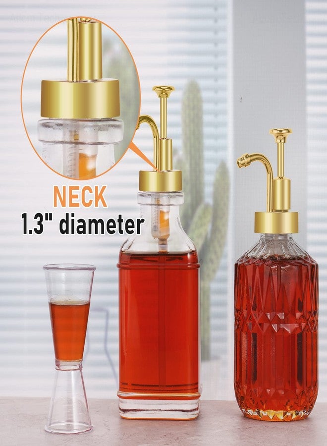 NiHome Coffee Syrup Pump Dispensers 2-Pack, Coffee Bar Accessories for Maple Syrup Bottles Multifunctional Soap Dispenser Home Decor (Gold) - Image 4