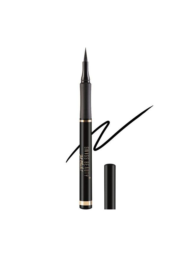 Waterproof And Long Wearing Bold Felt Tip Pen Eyeliner ; Smudge Proof Eye Makeup ; Quick Drying ;Black 1.2 Ml ;