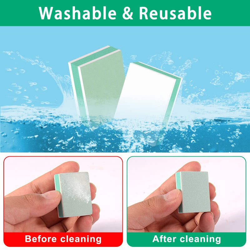 CGBE طقم كتل تلميع الأظافر CGBE، 50 قطعة، كتل تلميع أظافر صغيرة لتلميع الأظافر الطبيعية الناعمة واللامعة، مبرد أظافر صغير، كتلة تلميع ناعمة 1000/4000 حبيبة - أخضر - Image 5