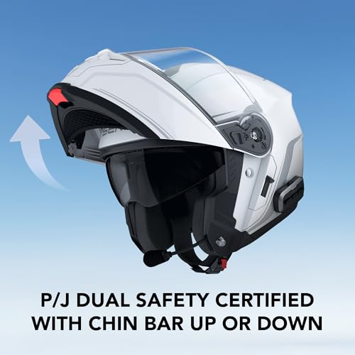 Sena OUTRUSH 2 Modular Smart Motorcycle Helmet with Bluetooth Connectivity and Mesh Intercom Communication Matte Black M - Image 3
