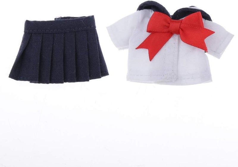 klarako Handmade Mini Clothes JK Clothing for 11cm or 1/12 Scale BJD Dolls, Dark Blue, as described - Image 1