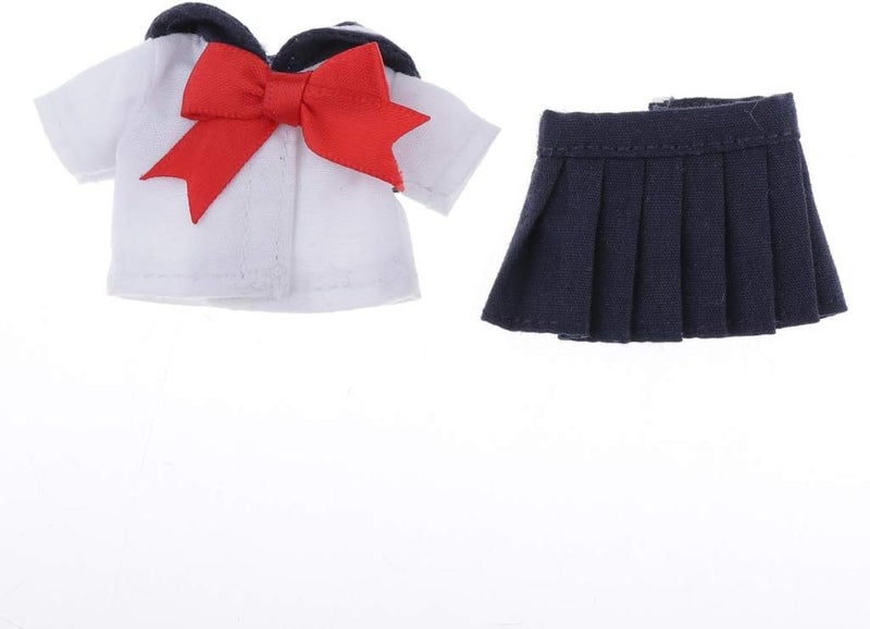 klarako Handmade Mini Clothes JK Clothing for 11cm or 1/12 Scale BJD Dolls, Dark Blue, as described - Image 4