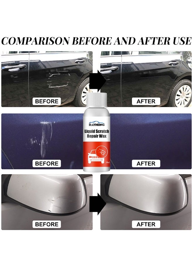 Automotive Liquid Scratch Repair Waxes, Car Paint Scratch Repair Agent, Care Grinding Polishing Restorer Liquid, Easily Repair Paint, Minor Scrapes Quickly Remover, Polish Paint Restorer With Sponge
