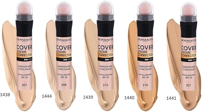 Dermacol Cover Xtreme Corrector Contour Stick Long Lasting NonAllergenic Liquid Contour with SPF30 High Coverage Light Formula Dark Circle Colour Corrector for AcneProne Skin 208 - Image 2
