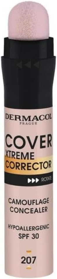 Dermacol Cover Xtreme Corrector Contour Stick Long Lasting NonAllergenic Liquid Contour with SPF30 High Coverage Light Formula Dark Circle Colour Corrector for AcneProne Skin 208 - Image 1