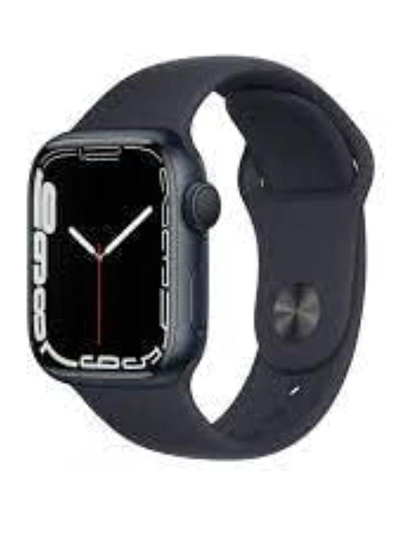 Generic - Strap 2 in 1 Silicone Band Strap Watch Band & Protective Case Cover With Tempered Glass Size 41MM For ( Apple watch Series 7 ) 41 MM - Image 1