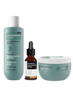 BARE ANATOMY Expert Anti-Dandruff Shampoo + Mask | Dandruff Reduction | Targets Oily Scalp & Sheds Dry Flakes | Advanced Hair Growth Serum |Hair growth & Hair fall control serum for Women & Men  - Image 1