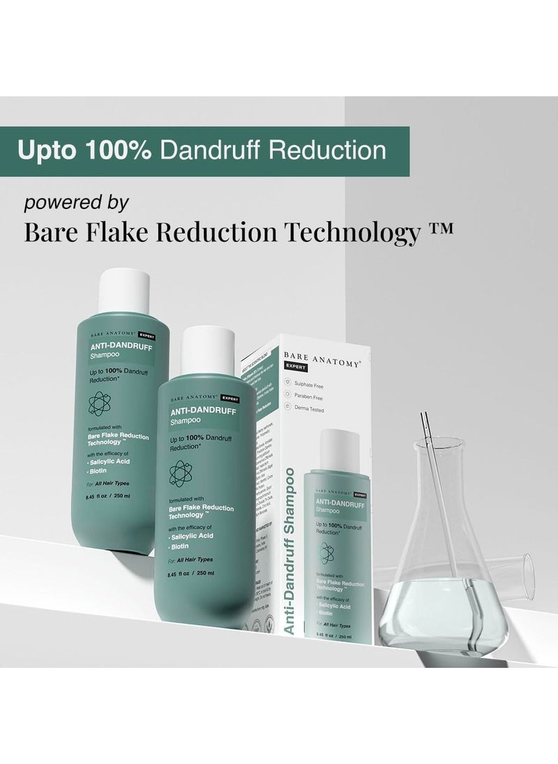 BARE ANATOMY Expert Anti-Dandruff Shampoo + Mask | Dandruff Reduction | Targets Oily Scalp & Sheds Dry Flakes | Advanced Hair Growth Serum |Hair growth & Hair fall control serum for Women & Men  - Image 2