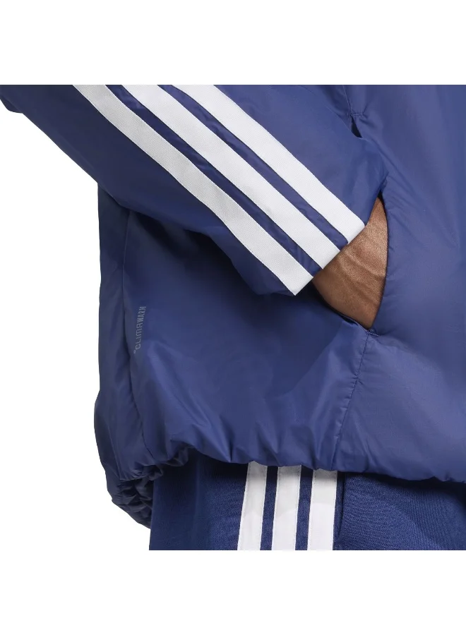 Adidas Blue Essentials CLIMAWARM 3-Stripes Insulated Hooded Jacket for Men | Best Price UAE