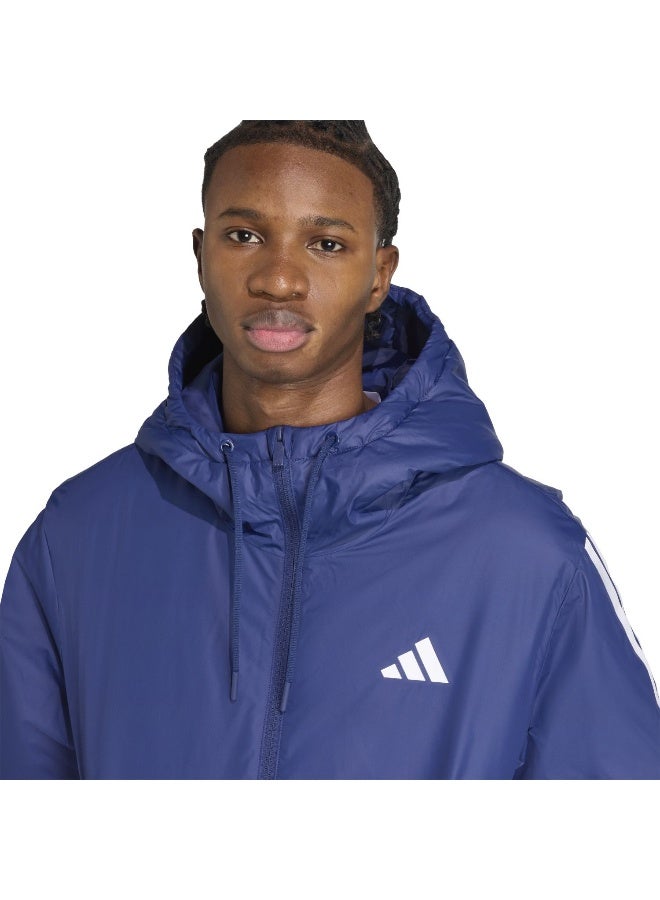 Adidas Ess 3S Ins Hd J Blue Jacket (Midweight) Jackets For Men - Image 5