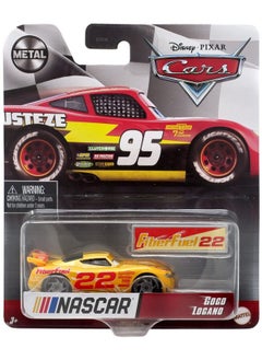 Disney Cars Gogo Logano [Yellow] 1:55 Scale Die Cast  - Image 1