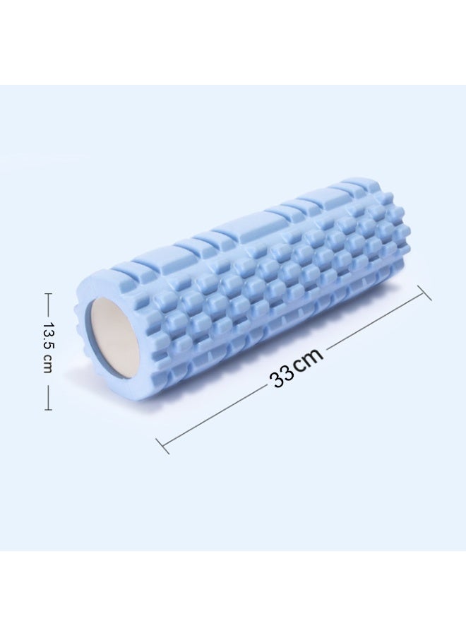 Yoga Column - Multi-angle massage, 33cmEVA hollow wolf-toothed yoga column, hollow foam axis balance bar, Pilates Yoga Column (blue) - Image 2