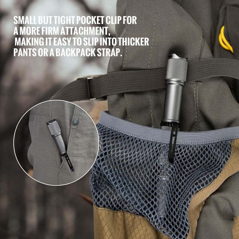 ThruNite Archer 2A V3 LED Flashlight, 500 Lumens Mini AA Flashlight with Lanyard, IPX8 Water-Resistant Dual Switch Outdoor Flash Light for Hiking, Camping, Everyday Use, EDC - Metal Grey CW - Image 4