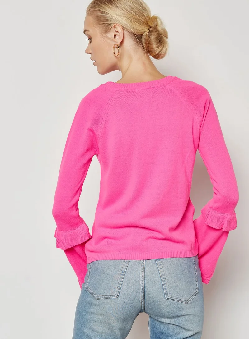 Ginger Ruffle Flute Sleeve Sweater