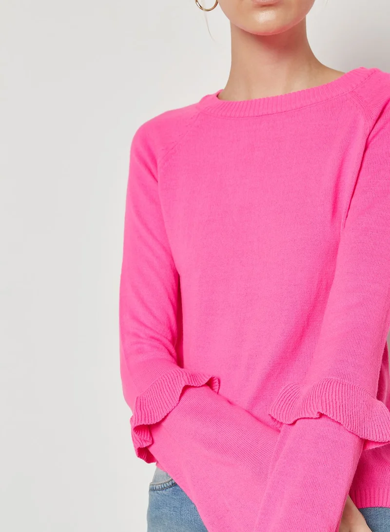 Ginger Ruffle Flute Sleeve Sweater