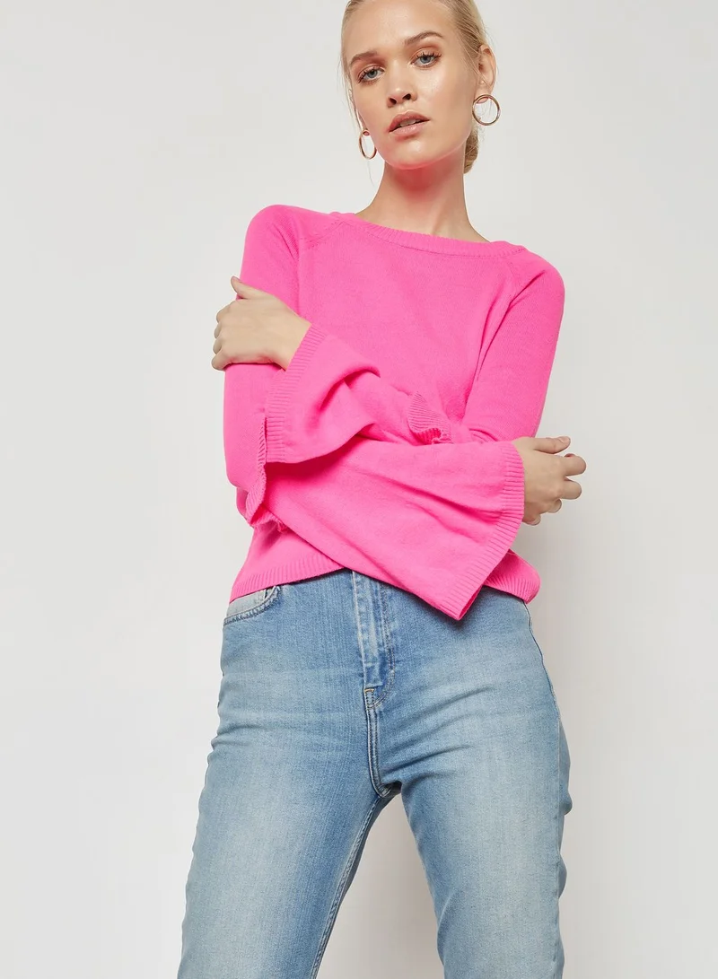 Ginger Ruffle Flute Sleeve Sweater
