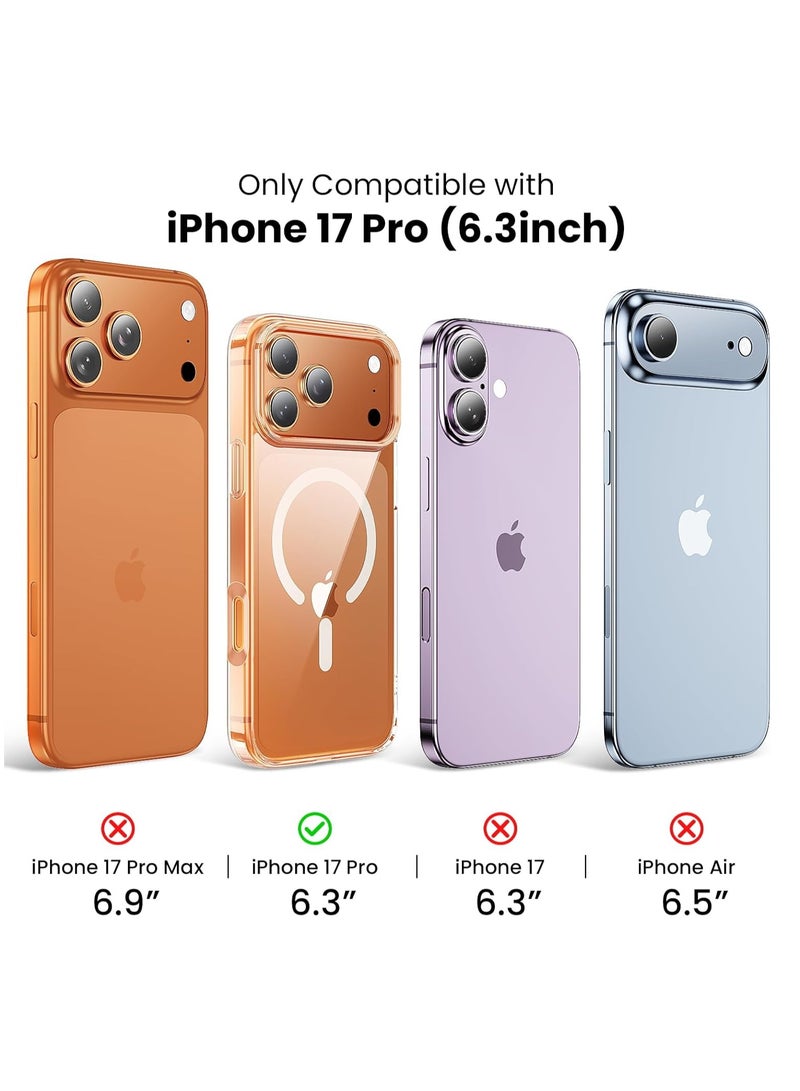 Houmt iPhone 17 Pro Clear Case Anti-Yellowing Strong Magnetic Cover with Screen Protector And Camera Lens Protector Case For iPhone 17 Pro 6.3-inch - Image 2