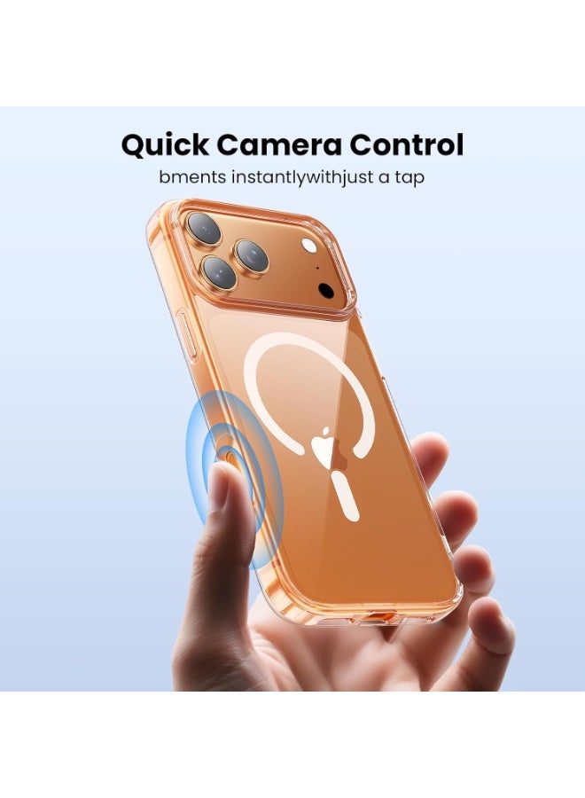 Houmt iPhone 17 Pro Clear Case Anti-Yellowing Strong Magnetic Cover with Screen Protector And Camera Lens Protector Case For iPhone 17 Pro 6.3-inch - Image 4