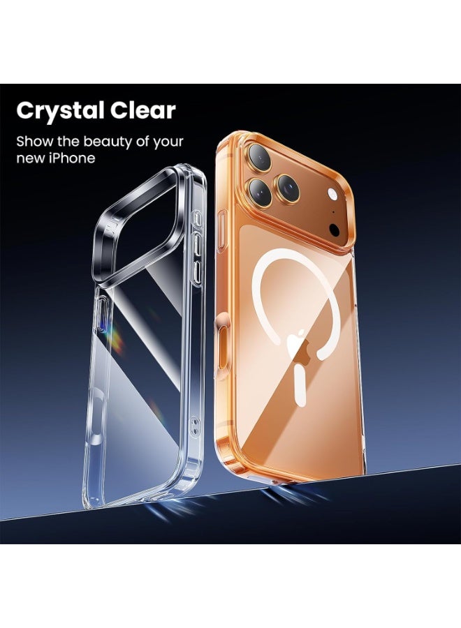 Houmt iPhone 17 Pro Clear Case Anti-Yellowing Strong Magnetic Cover with Screen Protector And Camera Lens Protector Case For iPhone 17 Pro 6.3-inch - Image 3