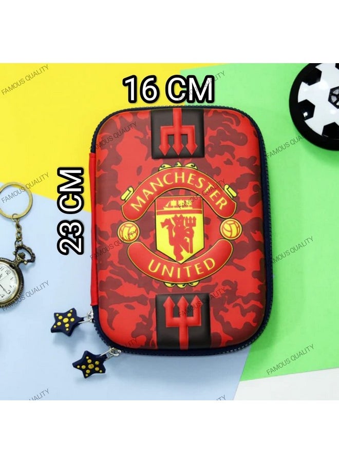 Famous Quality FAMOUS QUALITY Ethylene Vinyl Acetate (Eva) Stylish 3D-Premium Pencil Boxes For Boys Fcb Football Club 3D Eva Hardtop Pencil Pouches For Girls And Boys (Rainbow Color), Multicolor  - Image 4