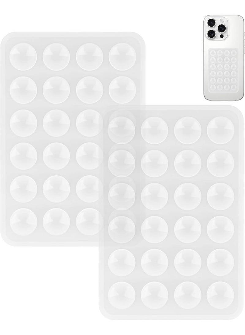 general 2 Pack Silicone Suction Phone Case Mount, Non Slip Sticky Phone Grip for Cellphone, Silicon Adhesive Suction Cup Phone Mount, Strong Grip Holder for Selfies and Videos (White) - Image 3