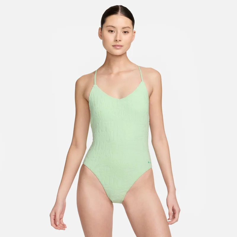 نايكي بدلة سباحة قطعة واحدة نسائية بتصميم ريترو بتصميم -