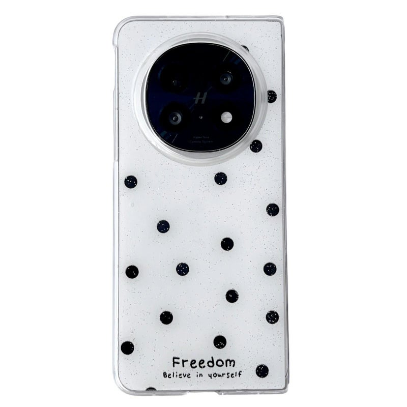 erorex For OPPO Find N5 Glitter Powder Dots Pattern Phone Case(White) - Image 1