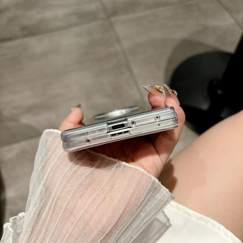 erorex For OPPO Find N5 Glitter Powder Dots Pattern Phone Case(White) - Image 5