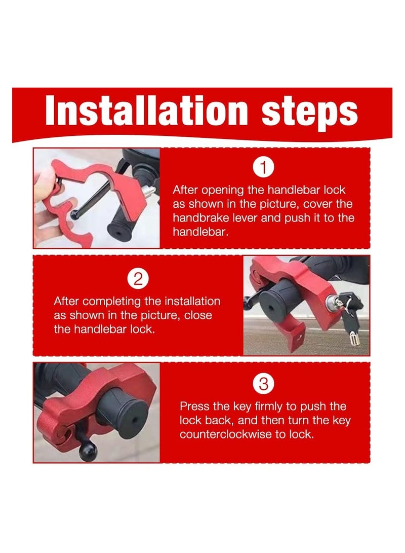 Motorcycle Handlebar Lock High Security Accessories - Image 3