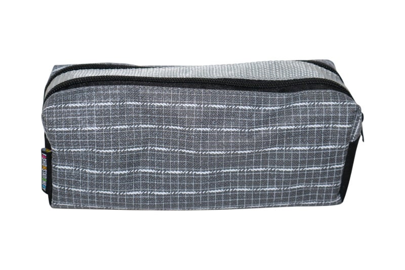 باول كريتيف مقلمة 2سوستة  Canvas Grey Check - POLYESTER رقم PCP21024A - Image 2
