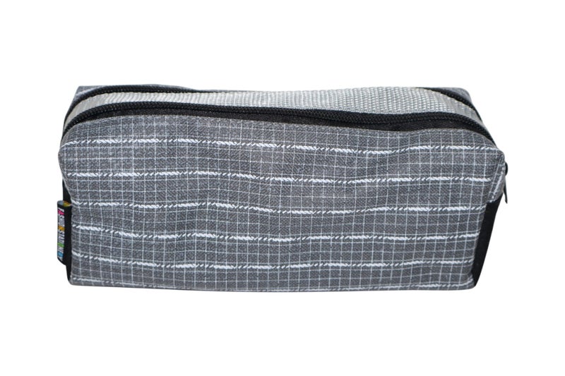 باول كريتيف مقلمة 2سوستة  Canvas Grey Check - POLYESTER رقم PCP21024A - Image 1