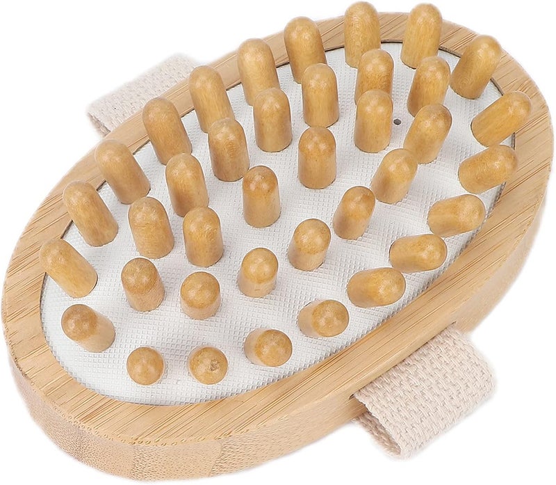 klarako Bamboo Bump Massage Brush, Gentle Acupoint Massage Brush, Improve Blood Circulation and Eliminate Fat Accumulation,Spa Bath Massage Brush Body Scrubber Brush - Image 1